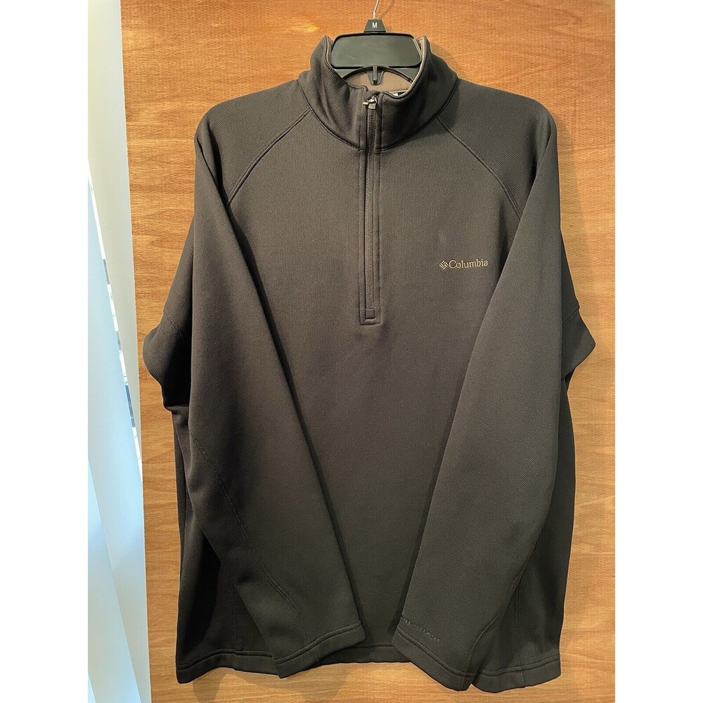 Columbia Pullover Men’s Size L Black 1/4 Zip Long Sleeve Fleece